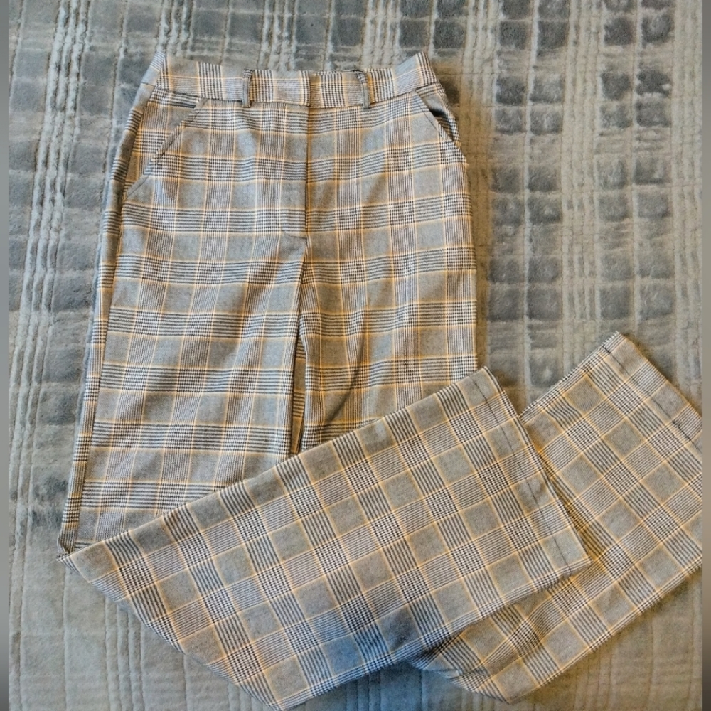 Forever 21 Brown Plaid Pants Sz Small